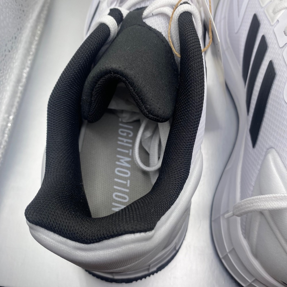 NEW Adidas Duramo 10 Mens Running Shoes White Black Size 7 US - Picture 8 of 9